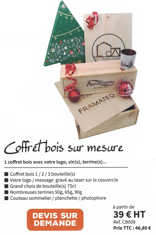 offrir vin en cadeau pour les clients d'entreprises