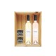 Coffret cadeau bois vin Provence Minuty Personnalisé + 2 tapenades