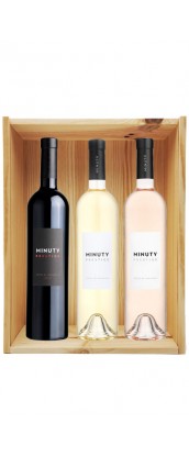 Coffret cadeau bois vin Provence Minuty Personnalisé