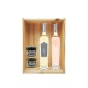 Coffret cadeau bois vin Provence Terres de Berne Personnalisé + 2 tapenades